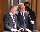 Der ukrainische Botschafter Wassyl Chymynez und Bundespräsident Alexander Van der Bellen bei der Videoansprache von Wolodymyr Selenskyj im Parlament